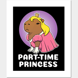 Part-time Princess Capybara Costume Posters and Art